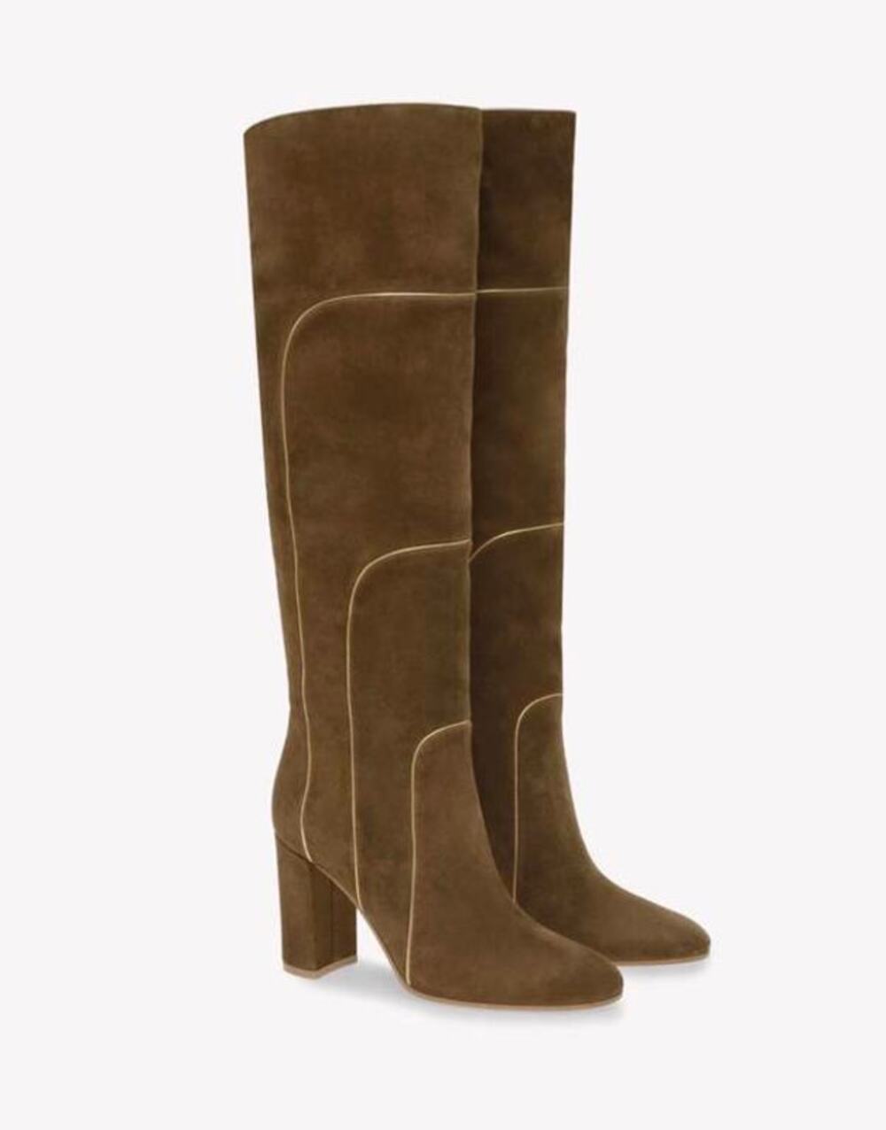 Gianvito Rossi Juliette Suede Pull On High Boots in Texas 39